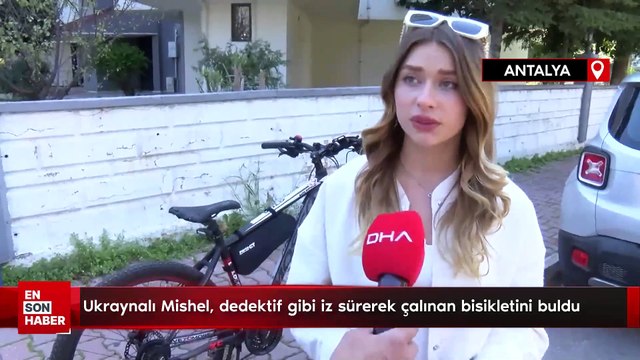 Ukraynalı Mishel, dedektif gibi iz sürerek çalınan bisikletini buldu
