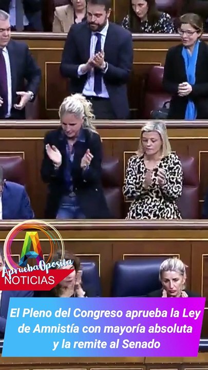 El Pleno del Congreso aprueba la Ley de Amnistía con mayoría absoluta y la remite al Senado #noticia