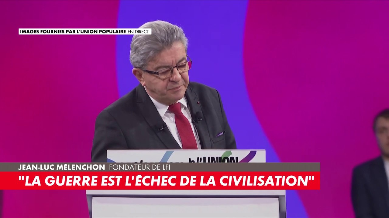 Jean-Luc Mélenchon : «Il faut voter la paix. La paix, la paix, la paix, c’est notre vote»