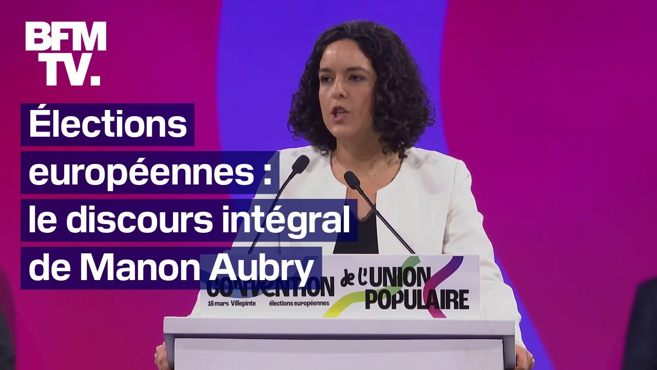 "Nous n'enverrons pas nos enfants mourir" en Ukraine: le discours intégral de Manon Aubry pour les élections européennes