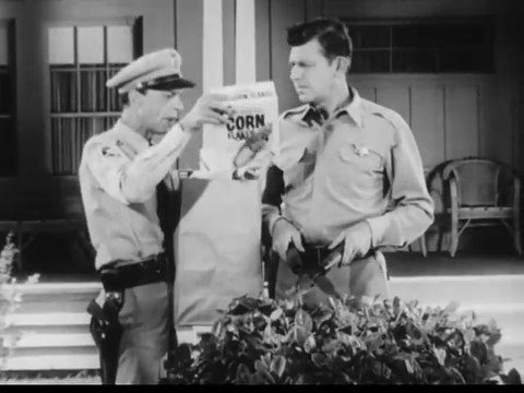 1963 compact post cereal box TV commercial - Don Knotts and Andy Griffith