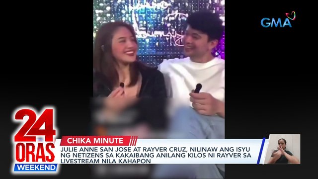 Julie Anne San Jose at Rayver Cruz, nilinaw ang isyu ng netizens sa kakaibang anilang kilos ni Rayver sa livestream nila kahapon | 24 Oras Weekend
