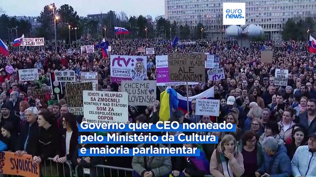 Eslováquia: protestos contra reformas da televisão pública