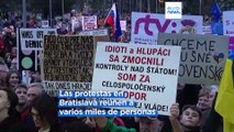 Protestas contra las reformas de la televisión pública en Eslovaquia
