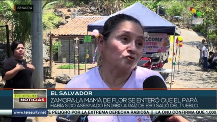 Joven salvadoreña se reúne con familia  luego de haber sido desplazada por la guerra