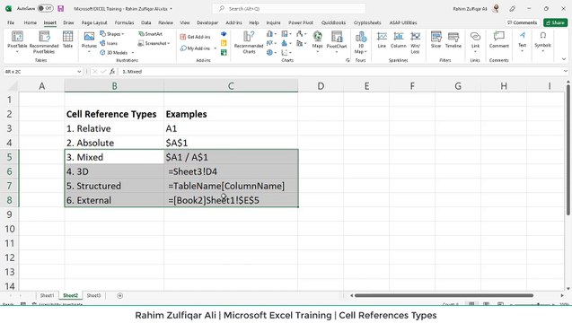 2 - Relative and Absolute Cell References - Excel