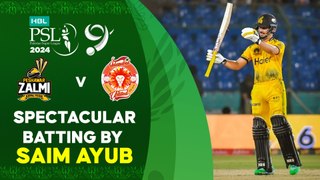Spectacular Batting By Saim Ayub | Peshawar Zalmi vs Islamabad United | Match 33 | HBL PSL 9 | M1Z2U