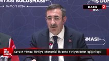 Cevdet Yılmaz: Türkiye ekonomisi ilk defa 1 trilyon dolar eşiğini aştı