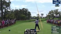 Rickie Fowler Angrily Points and Yells at a Golf Fan after They Disturbed Him as He Teed Off on Hole