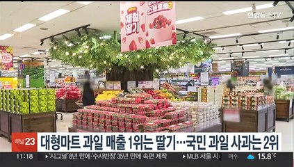 대형마트 과일매출 1위는 딸기…국민과일 사과는 2위