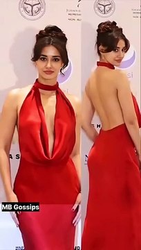 Disha Patani Stuns in Red Backless Dress at India Fashion Awards 2024 - MB Gossips