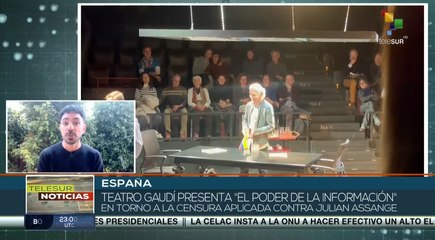 Obra de teatro "el poder de la información" rinde tributo a Julian Assange