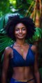 A portrait of an African American woman with natural hair,Midjourney prompts