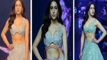 Sara Ali Khan को जले हुए पेट के साथ Ramp Walk करता देख Fans ने की Confidence की तारीफ | FilmiBeat