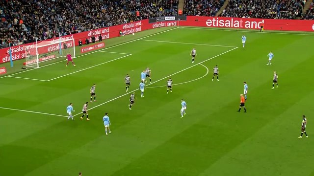 GOAL Bernardo Silva Manchester City 2-0 Newcastle United Quarter-final Emirates FA Cup 2023
