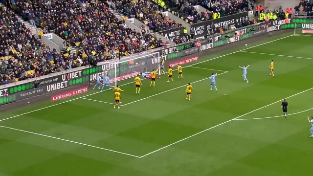 GOAL Ellis Simms Wolves 0-1 Coventry City Quarter-final Emirates FA Cup 2023-24
