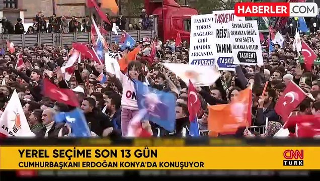 Cumhurbaşkanı Erdoğan'dan Konya'da gövde gösterisi! Seçim mitingine 110 bin kişi katıldı