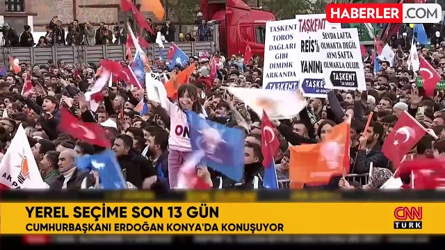 Cumhurbaşkanı Erdoğan'dan Konya'da gövde gösterisi! Seçim mitingine 110 bin kişi katıldı