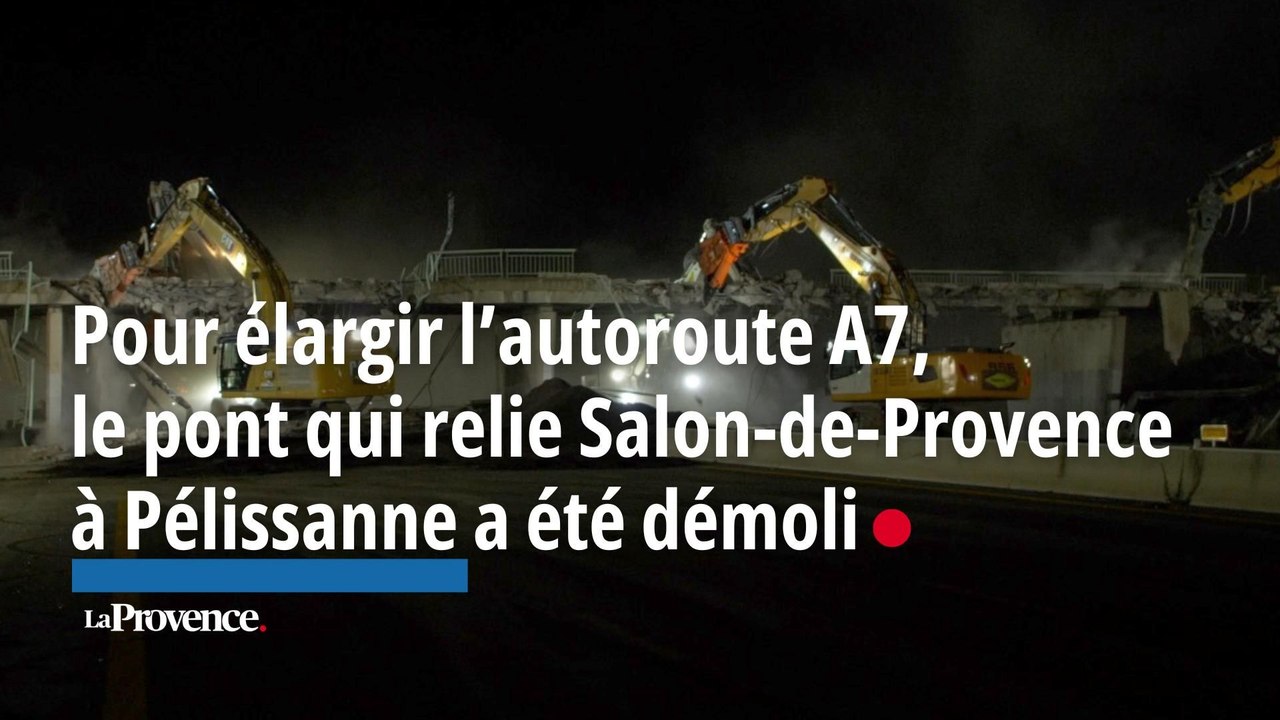 Pour élargir l’autoroute A7, le pont qui relie Salon-de-Provence à Pélissanne a été démoli