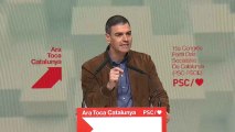 Pedro Sánchez interviene en el XV Congreso del PSC, celebrado en Barcelona.