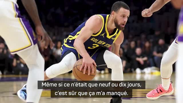 Warriors - Curry : Même si ce n'était que 9 ou 10 jours, c'est sûr que ça m'a manqué