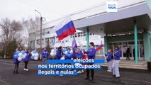 Soldados russos continuam a campanha de coação de votos em Mariupol