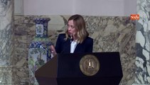 L?applauso dei Capi di Stato e Al Sisi a Giorgia Meloni a termine del suo intervento in Egitto