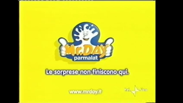 Pubblicità/Bumper anno 2002 RAI 1 - Parmalat Mr. Day