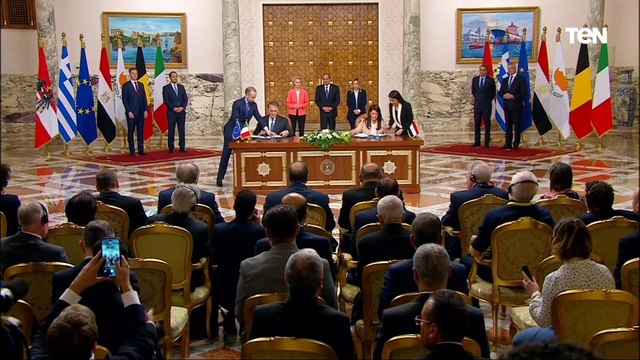 الرئيس السيسي يشهد توقيع عدد من مذكرات التفاهم بين مصر وإيطاليا