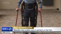 Robotic exoskeleton helping the injured back to their feet