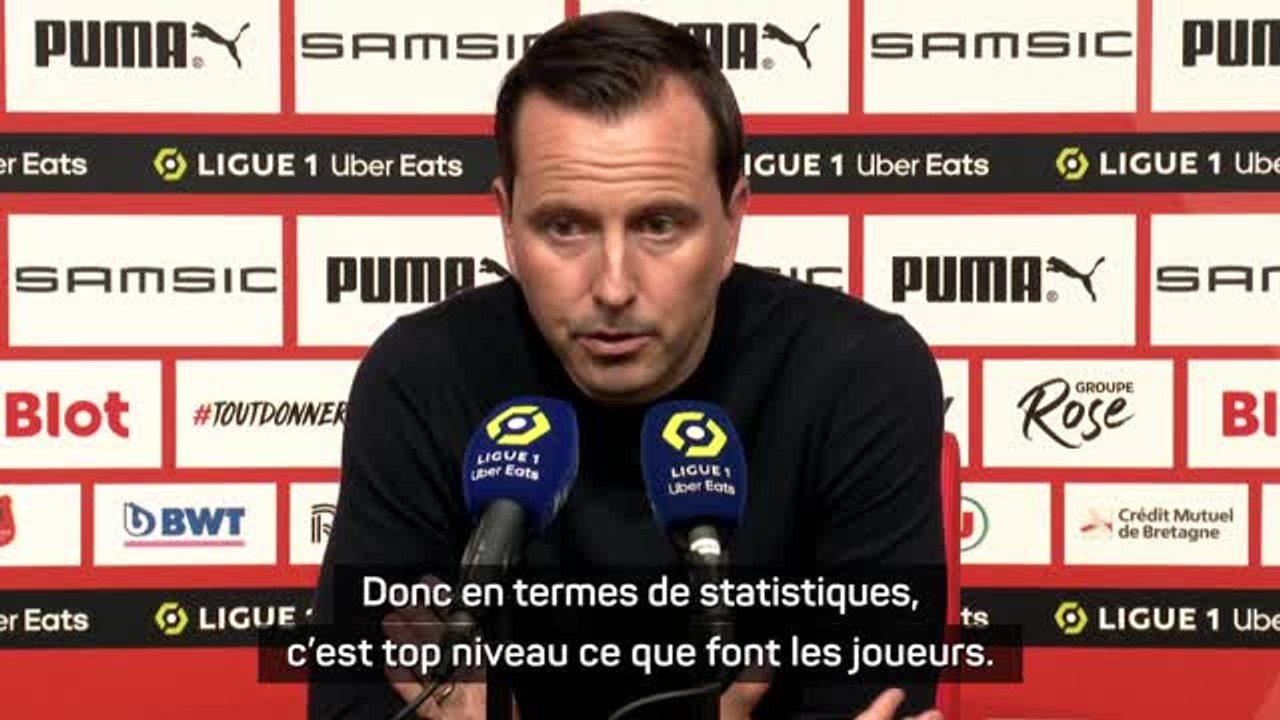 Rennes - Stéphan : "En termes de statistiques, c’est top niveau ce que font les joueurs"