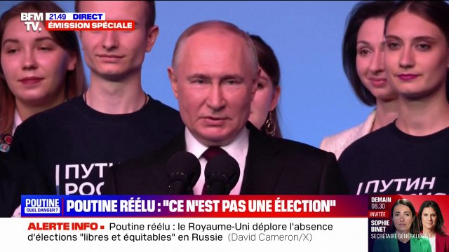 Je voudrais remercier les citoyens de Russie : Vladimir Poutine s'exprime après sa réélection à la présidence russe