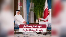 أمير قطر يستقبل وزير الخارجية الإماراتي