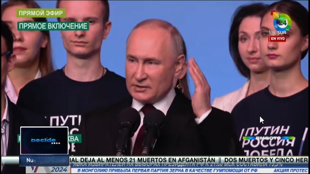 El Presidente de Rusia, Vladímir Putin agradeció al pueblo ruso por ser la fuente de poder