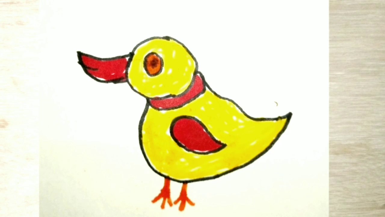 How to draw Cartoon duck