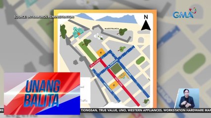 Ilang kalsada sa Intramuros, isasara ngayong araw para sa road expansion project ng DOTr | UB