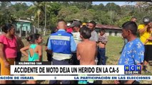 Accidente vial deja una persona herida en Santa Cruz de Yojoa