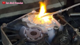 You must know the aluminum welding technique in the Honda crankcase