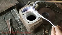 how to weld aluminum for the cylinder block so it doesn't become porous #brazing #welder