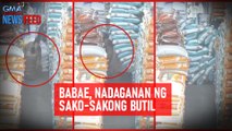 Babae, nadaganan ng sako-sakong butil | GMA Integrated Newsfeed