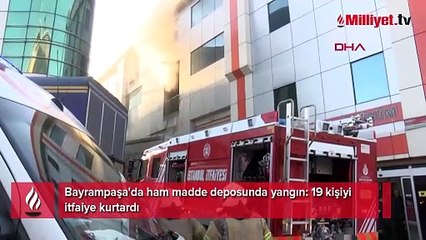 İstanbul'da korkutan yangın: 19 işçi kurtarıldı