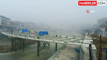 Düzce'de etkili olan sis nedeniyle görüş mesafesi düştü