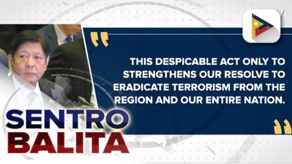 PBBM, kinondena ang pananambang ng mga miyembro ng Dawlah Islamiyah sa  Maguindanao del Sur ;