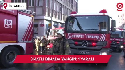 Bayrampaşa’da 3 katlı binada çıkan yangında 1 kişi yaralandı, 19 kişi kurtarıldı