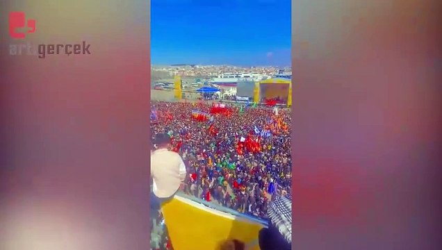 Meral Danış Beştaş, İstanbul Newroz'unun havadan görüntüsünü paylaştı