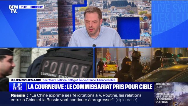 Les policiers du commissariat de la Courneuve ont vécu l'enfer , explique Julien Schenardi (Alliance Police)