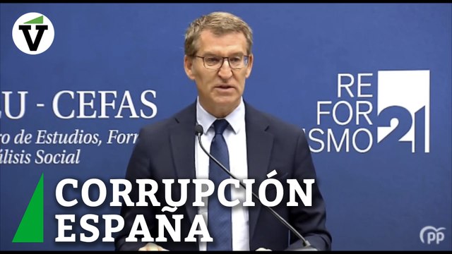 Feijóo: La corrupción política y económica han formado una gran coalición en España, con los mismos objetivos y mismo director de orquesta
