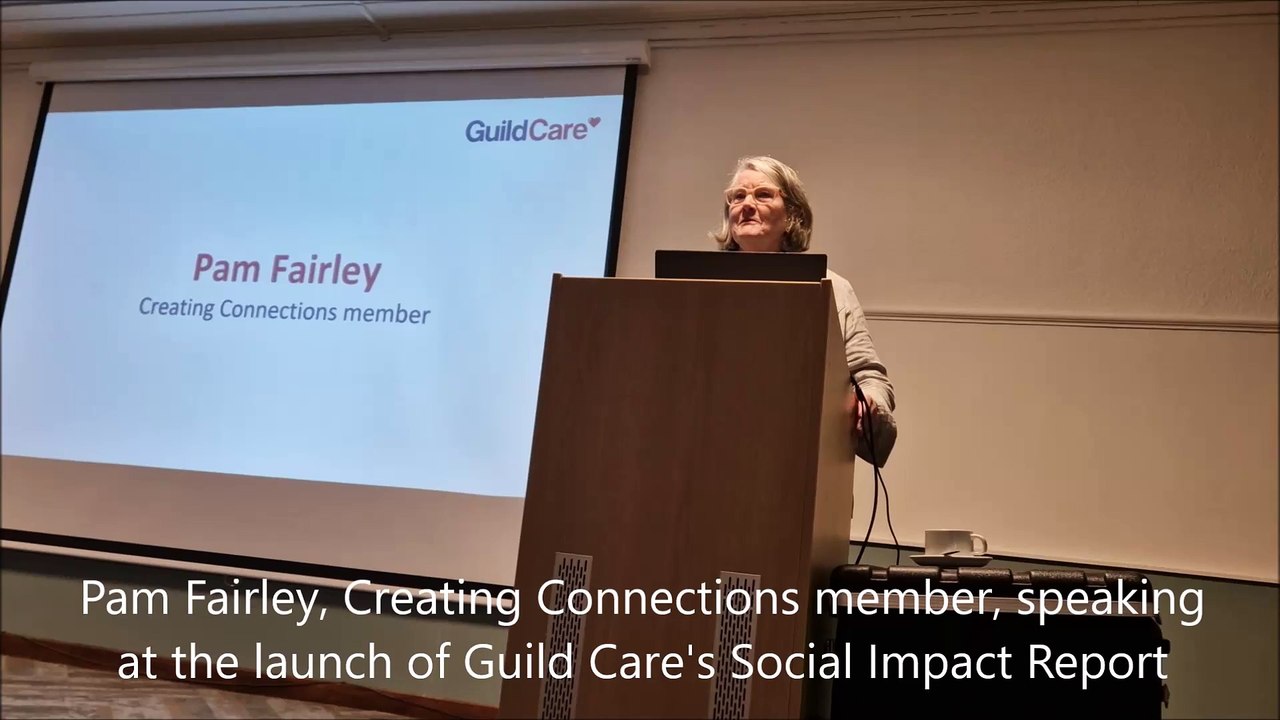 Pam Fairley, Creating Connections member, speak...