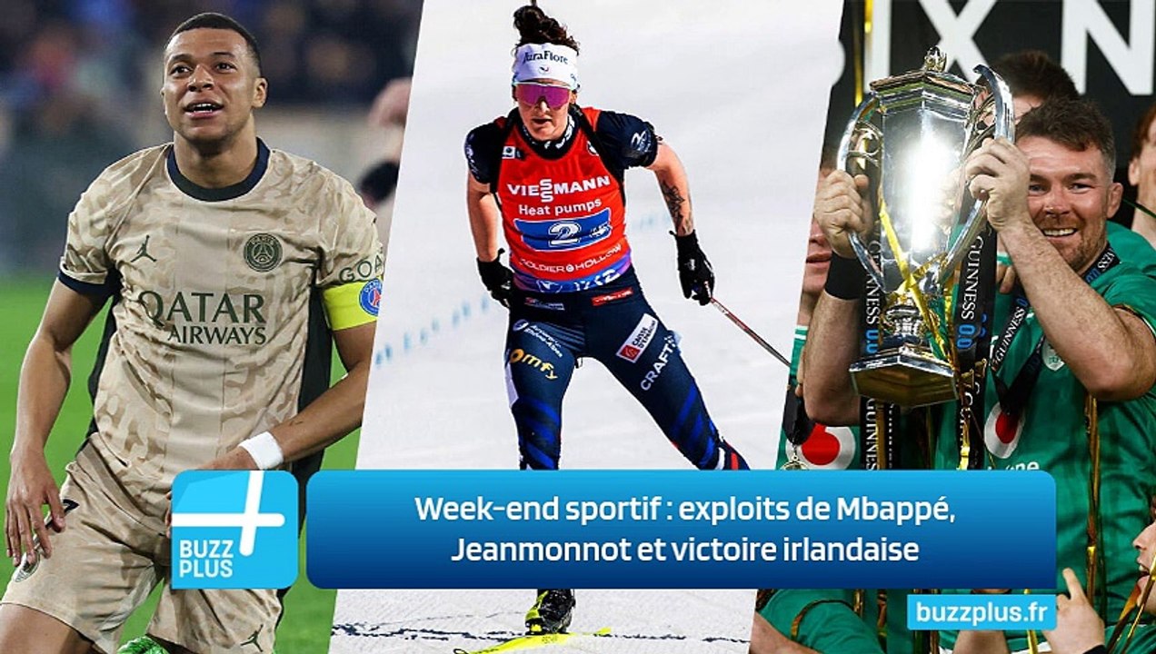 Week-end sportif : exploits de Mbappé, Jeanmonnot et victoire irlandaise
