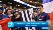 XV de France: Cros et Ramos mènent, Lucu et Jalibert manquent